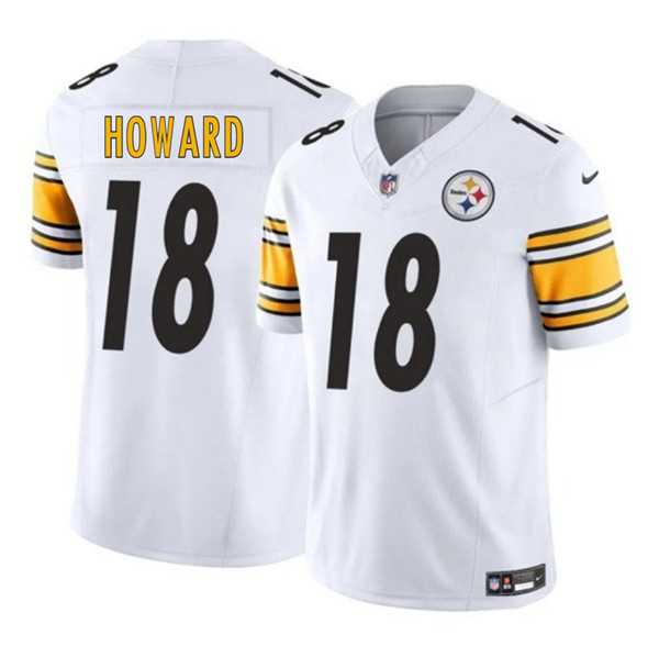 Men & Women & Youth Pittsburgh Steelers #18 Will Howard White 2025 Draft F.U.S.E. Vapor Limited Stitched Jersey
